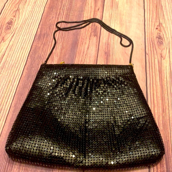 Elegance black Sequins Y& S evening bag - Picture 1 of 4